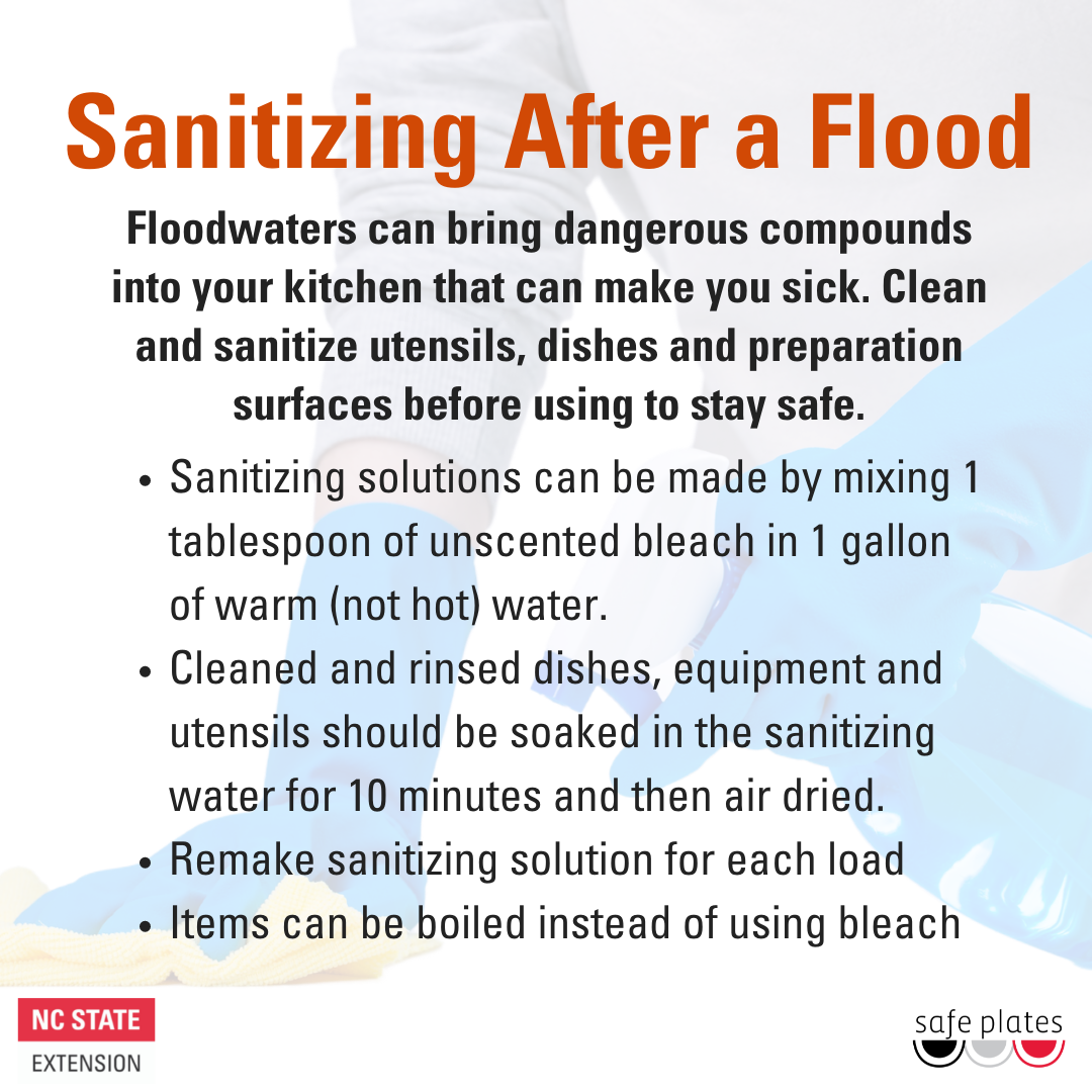 Sanitizing after a flood flyer